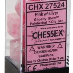Gaming Accessories Chessex : Polyhedral 7-die Set Pink W/silver