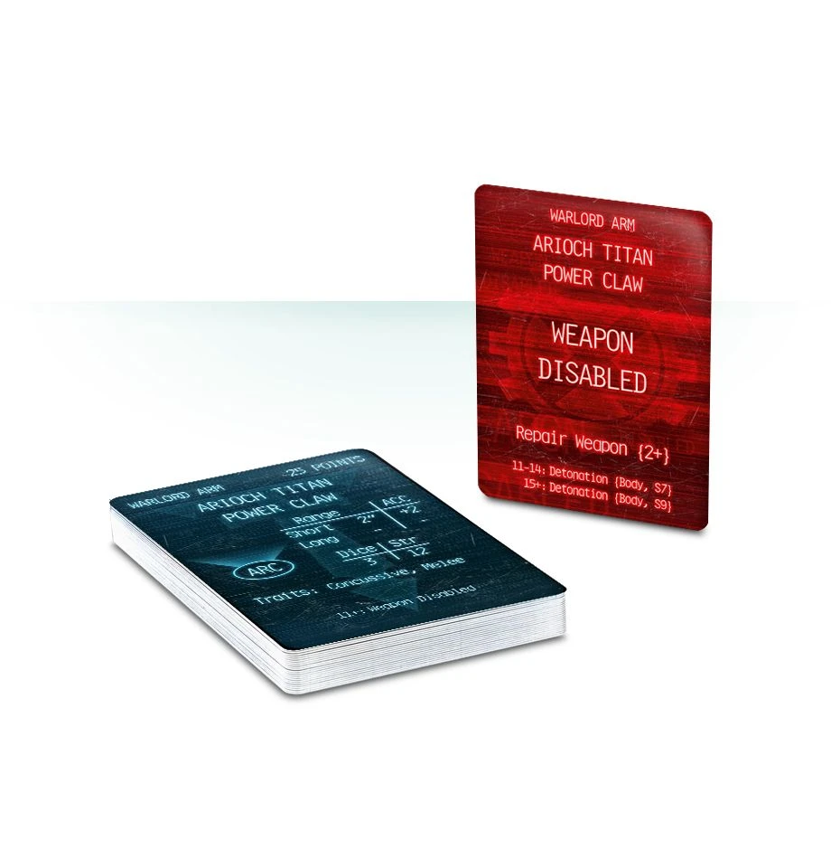 Games Workshop Adeptus Titanicus - Warlord Battle Titan Weapon Card Pack 4 Games Workshop Adeptus Titanicus - Warlord Battle Titan Weapon Card Pack