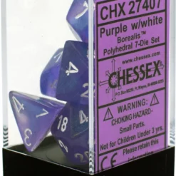 Chessex : Polyhedral 7-die Set Purple W/white