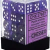 Chessex : 12mm D6 Set Purple/white 1 Chessex : 12mm D6 Set Purple/white