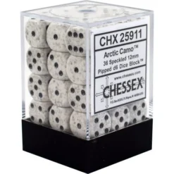 Chessex : 12mm D6 Set Arctic Camo Gaming Accessories