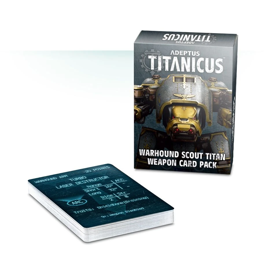 Games Workshop Adeptus Titanicus - Warhound Scout Titan Weapon Card Pack 3 Games Workshop Adeptus Titanicus - Warhound Scout Titan Weapon Card Pack