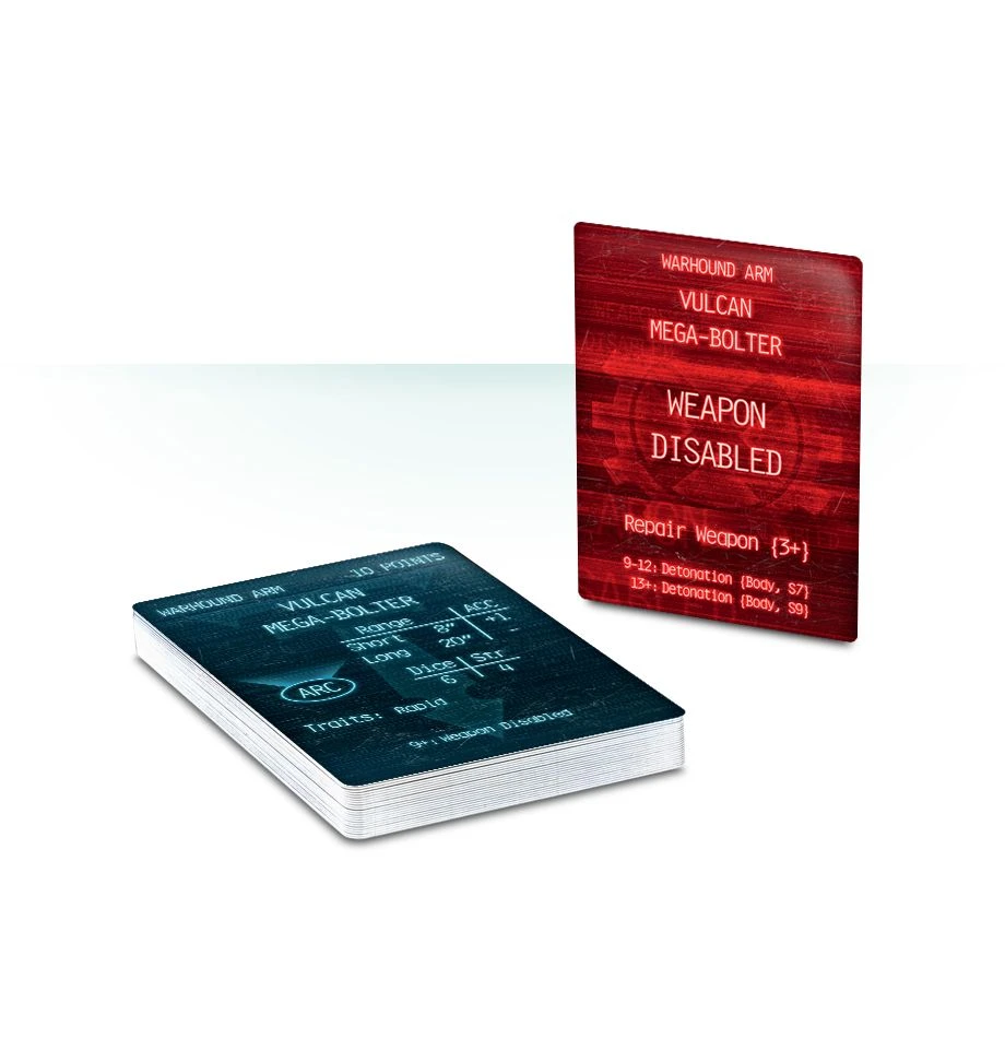 Games Workshop Adeptus Titanicus - Warhound Scout Titan Weapon Card Pack 6 Games Workshop Adeptus Titanicus - Warhound Scout Titan Weapon Card Pack