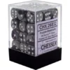 Chessex : 12mm D6 Set Purple-Steel/White 1 Chessex : 12mm D6 Set Purple-Steel/White