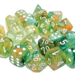 CHESSEX MFG. CO. LLC Nebula: 16mm D6 Spring/white Luminary Dice Block (12 Dice)