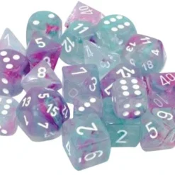 CHESSEX MFG. CO. LLC Nebula: 16mm D6 Wisteria/white Luminary Dice Block (12 Dice)