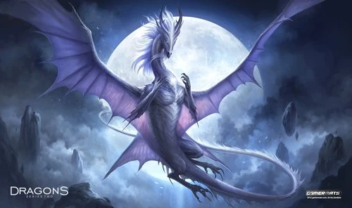 Gamermats - White Dragon Of The Night 3 Gamermats - White Dragon Of The Night