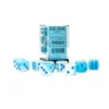 Chessex : 16mm D6 Gemini Pearl Turquoise-White/Blue Luminary Gaming Accessories