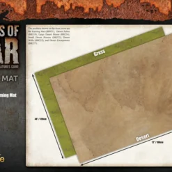 Gale Force Nine Battlefield In A Box: Desert/Green Double Sided Gaming Mat (48" X 72")