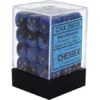 Chessex : 12mm D6 Black-Blue/Gold