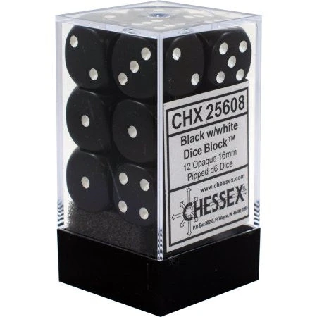 Gaming Accessories Chessex : 16mm D6 Set Black/White 3 Gaming Accessories Chessex : 16mm D6 Set Black/White