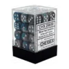 Gaming Accessories Chessex : 12mm D6 Set Steel-Teal/White 1 Gaming Accessories Chessex : 12mm D6 Set Steel-Teal/White