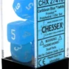 Chessex : Polyhedral 7-die Set Caribbean Blue/White Gaming Accessories