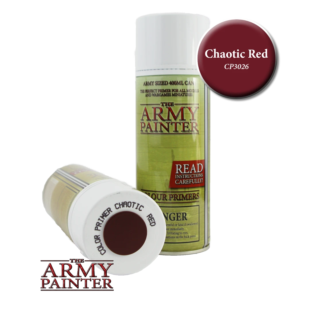 Army Painter SPRAY Paint: Chaotic Red Paints 3 Army Painter SPRAY Paint: Chaotic Red Paints