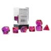 Chessex : Polyhedral 7-die Set Gemini Translucent Red-Violet/Gold Gaming Accessories