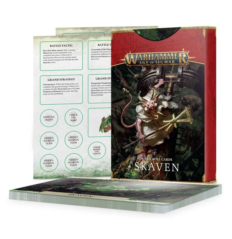 Games Workshop Warscroll Cards : Skaven 3 Games Workshop Warscroll Cards : Skaven