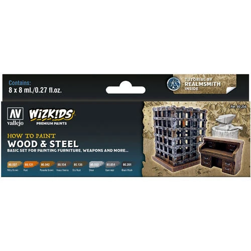 ACRYLICOS VALLEJO, S.L. WizKids Premium Paints: Wood & Steel Dungeons & Dragons 3 ACRYLICOS VALLEJO, S.L. WizKids Premium Paints: Wood & Steel Dungeons & Dragons