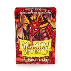 Arcane Tinmen Gaming Accessories Dragon Shields : Crimson - Matte (60 Count Japanese Size)