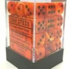 Chessex : 12mm D6 Set Orange W/Black Gaming Accessories 2 Chessex : 12mm D6 Set Orange W/Black Gaming Accessories
