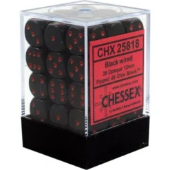 Gaming Accessories Chessex : 12mm D6 Set Black/Red