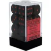 Chessex : 16mm D6 Set Black/Red Gaming Accessories 2 Chessex : 16mm D6 Set Black/Red Gaming Accessories