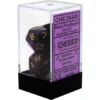 Gaming Accessories Chessex : Polyhedral 7-die Set Black-Purple/Gold