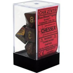Gaming Accessories Chessex : Polyhedral 7-die Set Blue Blood/Gold