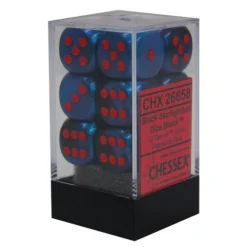 Gaming Accessories Chessex : 16mm D6 Set Black-Starlight/Red
