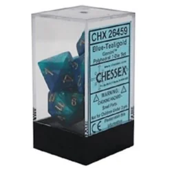 Chessex : Polyhedral 7-die Set Blue-Teal/Gold