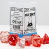 Chessex : Lab Dice - Polyhedral 7-die Set Nebula Red/Silver