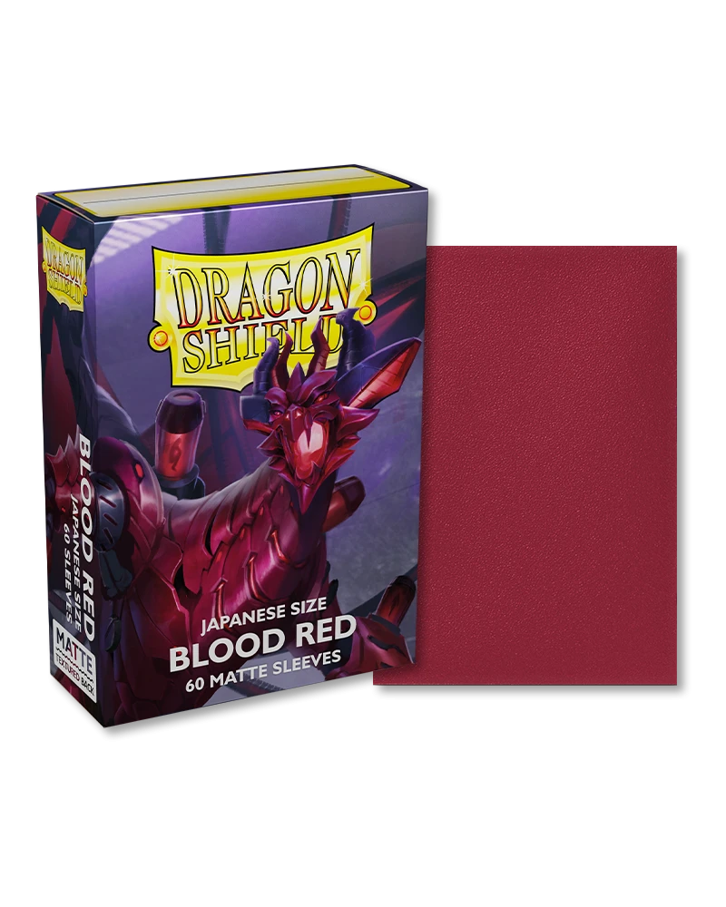Dragon Shield Sleeves & Card Boxes Blood Red - Matte Sleeves - Japanese Size 3 Dragon Shield Sleeves & Card Boxes Blood Red - Matte Sleeves - Japanese Size