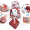 Chessex : Lab Dice - Gemini Red-White/Blue 7 Dice Set Gaming Accessories