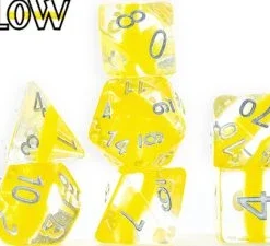 Gate Keeper Games Neutron : Yellow - 7 Dice Set