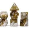 Gate Keeper Games Halfsies Glitter : Gold - 7 Dice Set