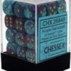Chessex : 12mm D6 Set Purple-Teal/Gold Gaming Accessories