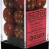 Chessex : 16mm D6 Set Scarlet/Gold Gaming Accessories