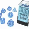 Chessex : Polyhedral 7-die Set Sky Blue/White Gaming Accessories 2 Chessex : Polyhedral 7-die Set Sky Blue/White Gaming Accessories