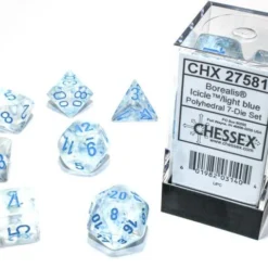 Chessex : Polyhedral 7-die Set Icicle / Light Blue