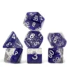 Gate Keeper Games Halfsies Glitter : Purple - 7 Dice Set