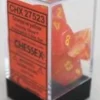 Chessex : Polyhedral 7-die Set Orange W/yellow Gaming Accessories