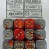 Gaming Accessories Chessex : 16mm D6 Set Steel/Gold 1 Gaming Accessories Chessex : 16mm D6 Set Steel/Gold