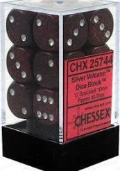 Chessex : 16mm D6 Set Silver Volcano Gaming Accessories