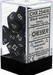 Chessex : Polyhedral 7-die Set Black/White