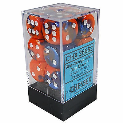 Gaming Accessories Chessex : 16mm D6 Set Blue-Orange/White 3 Gaming Accessories Chessex : 16mm D6 Set Blue-Orange/White