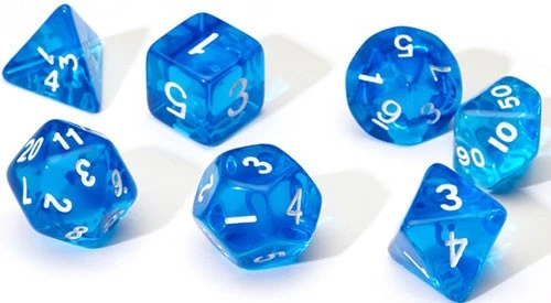 Sirius Dice Set - Translucent Blue 3 Sirius Dice Set - Translucent Blue