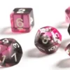 Sirius Dice Set - Semi-Translucent Pink, Clear, & Black