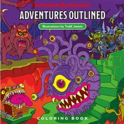 Wizards Of The Coast Dungeons & Dragons - Adventures Outlined Coloring Book