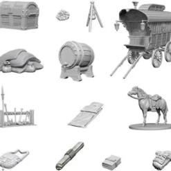 Wizkids Nolzur`s Marvelous Unpainted Miniatures: W4 Adventurer`s Campsite