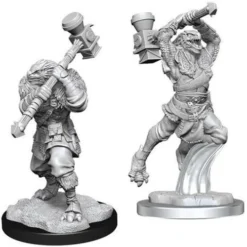 Wizkids Critical Role Unpainted Miniatures: W1 Female Ravenite Half-Dragon Barbarian